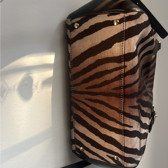 Wild Safari Chic Coach Brown Tan Animal Print  Shoulder Bag - Picture 11 of 11